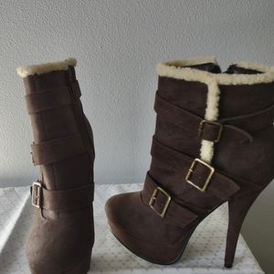 Brown Booties w/ Belts & Buckles